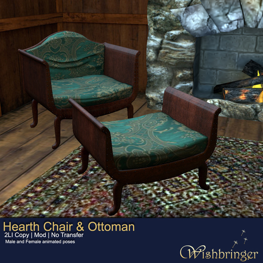 Wishbringer Hearth Chair & Ottoman