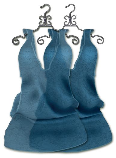 Fortune Sheer & Solid Teal Drape Dress
