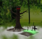 Halloween Spooky grave 17 prims