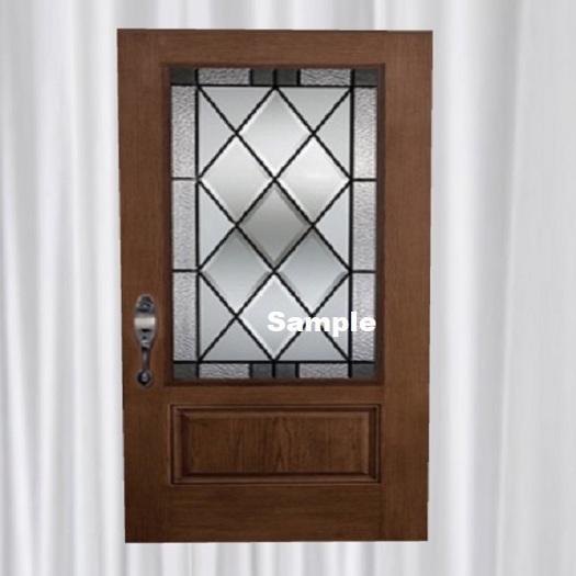 Front Door Wood & Glass Texture CM