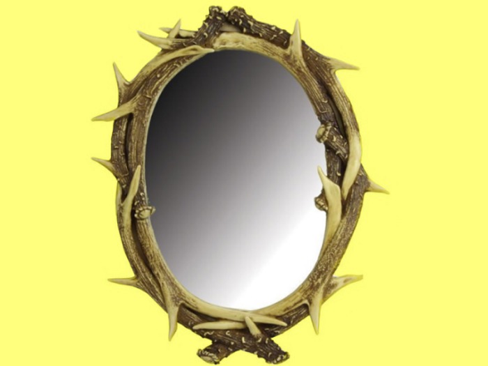 MIRROR Look Longhorn Country Western HANGING HOME WALL DECOR3D Look Flat ALPHA,1 PRIM Copy/Mod Country Interior Beauty  
