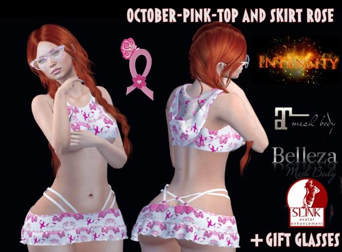INT* INTENSITY-*October-Pink-TOP and SKIRT ROSE