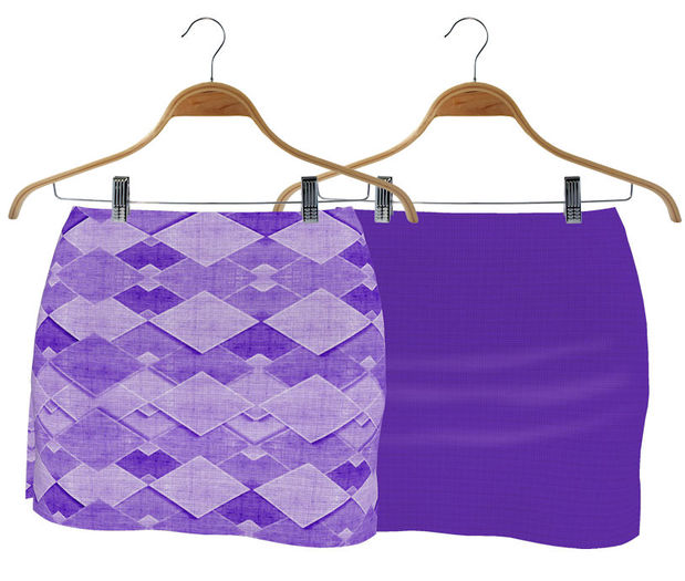 Fortune Purple Skirt Set