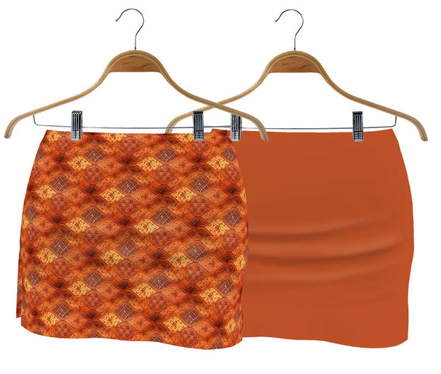 Fortune Orange Skirt Set