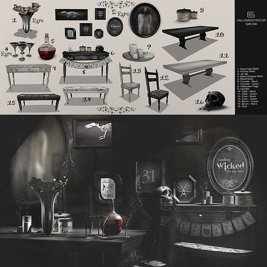 GizzA - Halloween Decor / Chair - Cream [13]