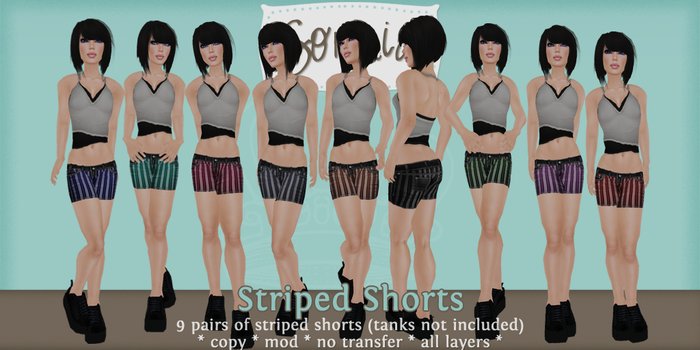 .: Somnia :. Striped Shorts