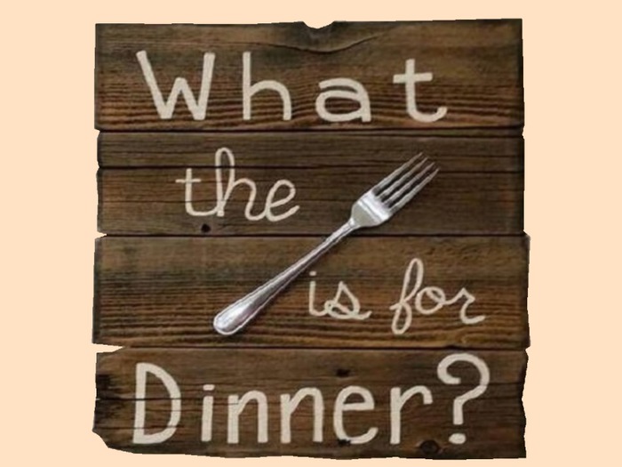 WTF is for Dinner? Wood Country Kitchen HOME DECOR Hanging Wall Art Plaque 3D Look Flat Alpha 1 PRIM Copy/Mod Interior