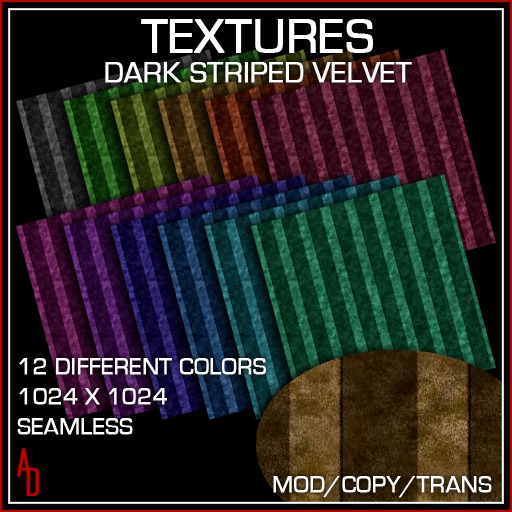 *AD* Textures- Striped Velvet Dark