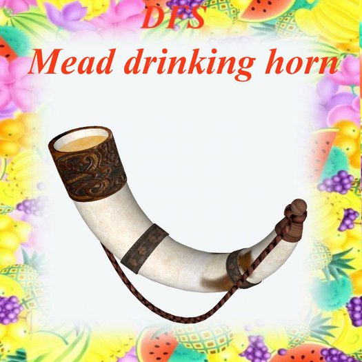 Second Life Marketplace Mead drinking Horn DFS storage vendor crate fb