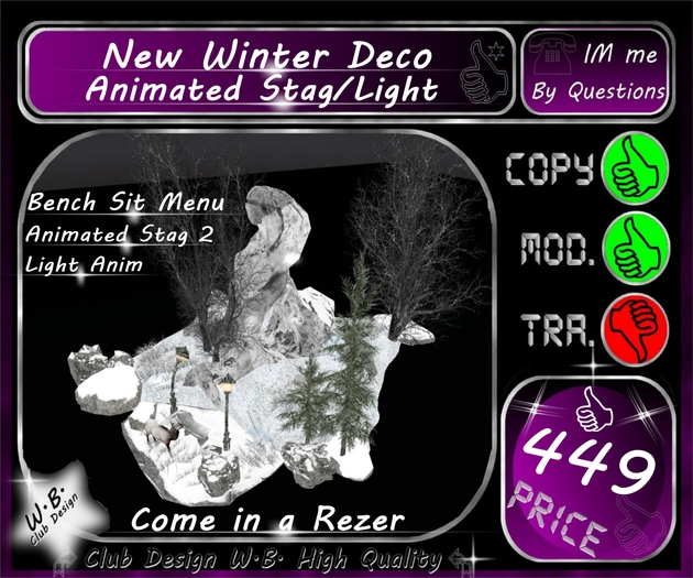 * New * Winter Deco * Animated Animal V 3 *