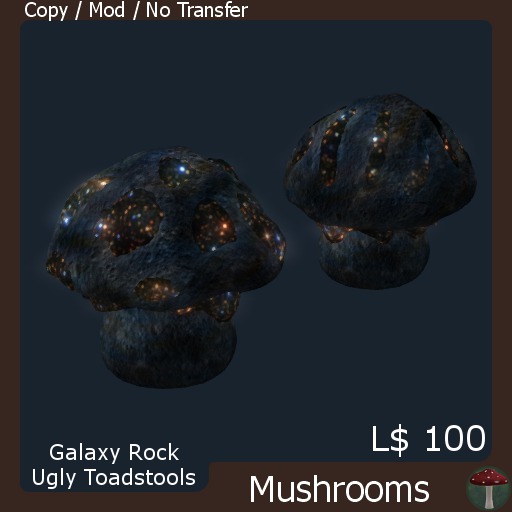 Galaxy Rock Ugly Toadstools (Mesh / Materials / Texture Anim)