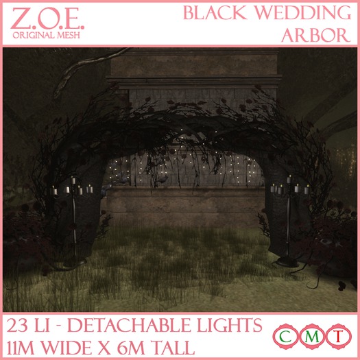 Z.O.E. Black Wedding Arbor (Add)