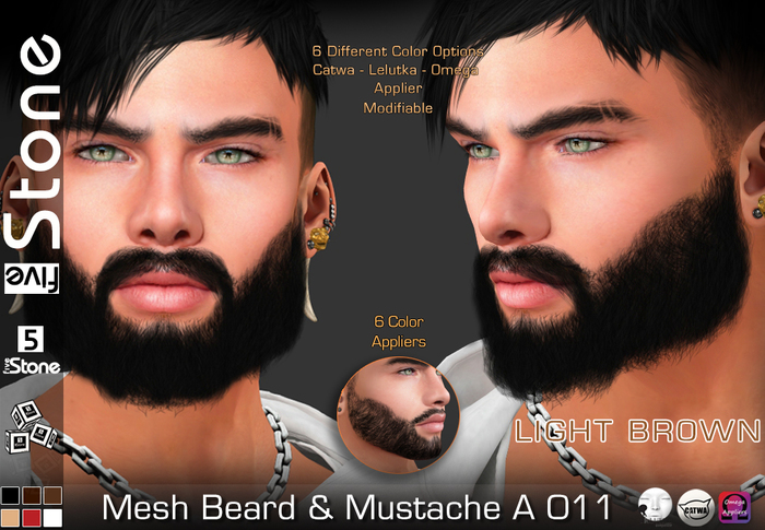 Five Stone  Mesh Beard A 011 LIGHT BROWN