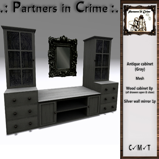 Antique Cabinet {Gray} (box)