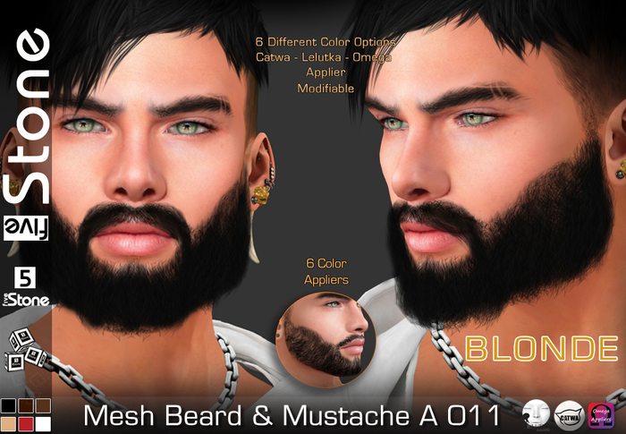 Five Stone Mesh Beard A 011 BLONDE