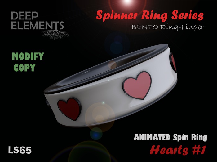 [DeepElements] : Spin Ring - Corações # 1