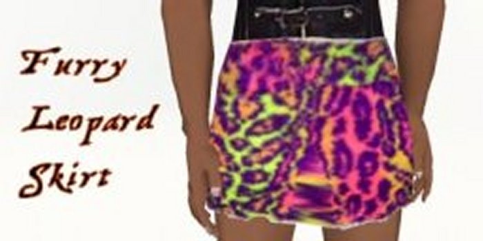 Furry Leopard Print Skirt