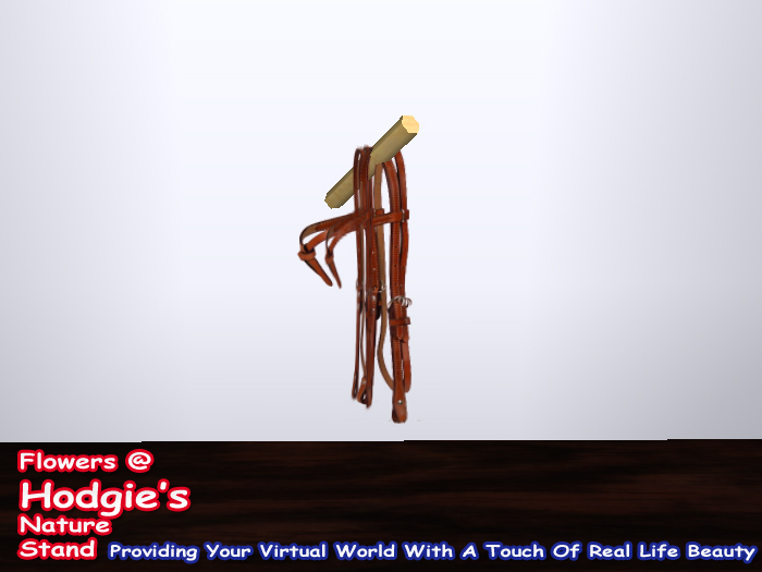 Brown Horse Bridle On A Post