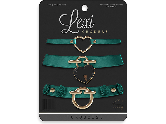 e.marie // Lexi Chokers - Turquoise (wear to unpack)
