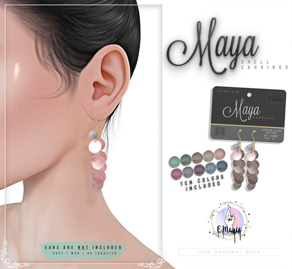 e.marie // Maya Shell Earrings