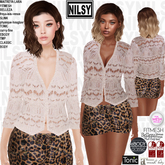 NILSY ECRU SWEATER AND SKIN PRINT SKIRT,2SKINS,ALL BODIES