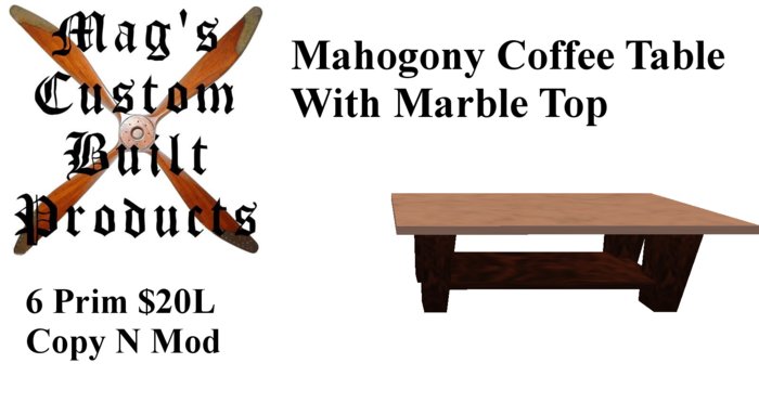 Mahogony Coffee Table boxed