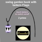 swing garden hook with lantern (Flags)