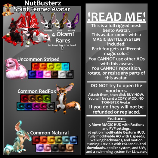 {NB} Spirit Fennec COMMON RedFox RED Voucher (Wear)