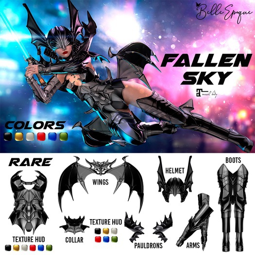 Belle Epoque { Fallen Sky } Helmet Red - Box