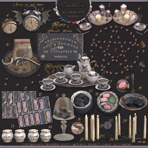 Dahlia - Belladonna - Candles - Open - Black 26 (BOXED)