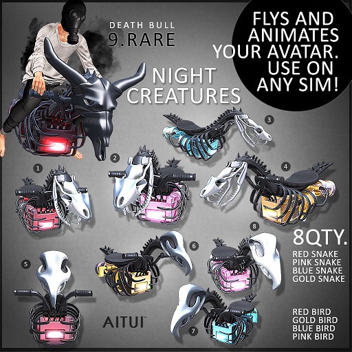 AITUI - Hoverable Night Creatures - Pink Snake