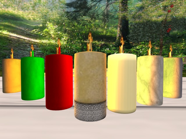Candle 7 pack TRANS