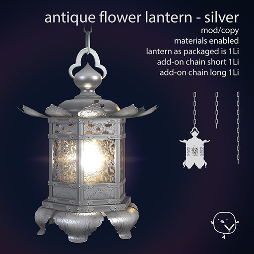 Yasyn - Antique Flower Lantern - Silver