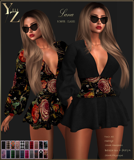 YELIZ MESH "LANA" ROMPER with HUD  -DEMO-