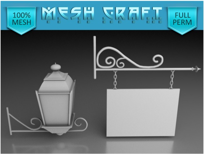Hanging Sign & Lamp - Full Perm