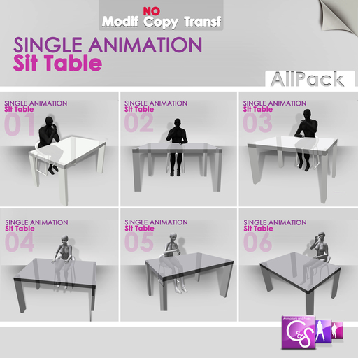 C&S Poses - Single Animation - Multi-sit 6 poses 2 (transfer)