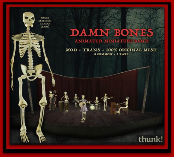 Thunk! Skeleton Upright Bass Player Box