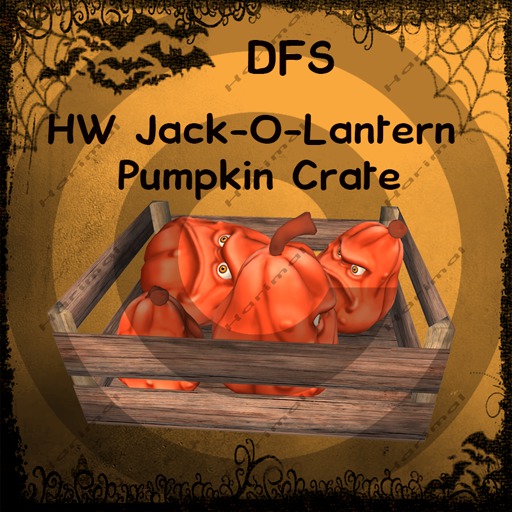 DFS HW Jack-O-Lantern Pumpkin Crate TEXTURE