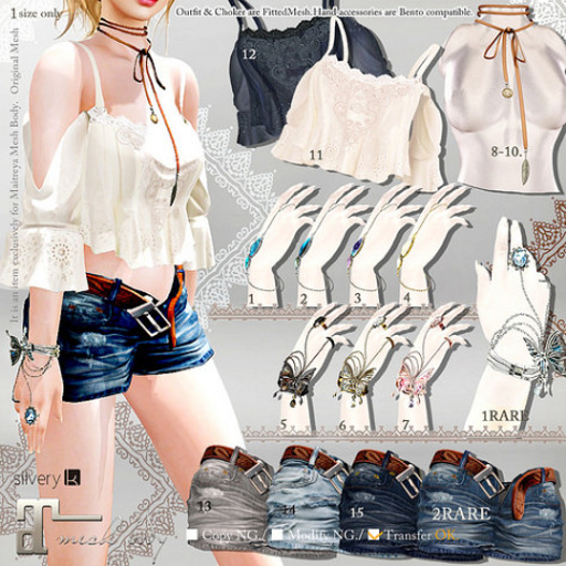 *:..Silvery K..:*BohoStyle_Hot Pants(Blue.)2RARE