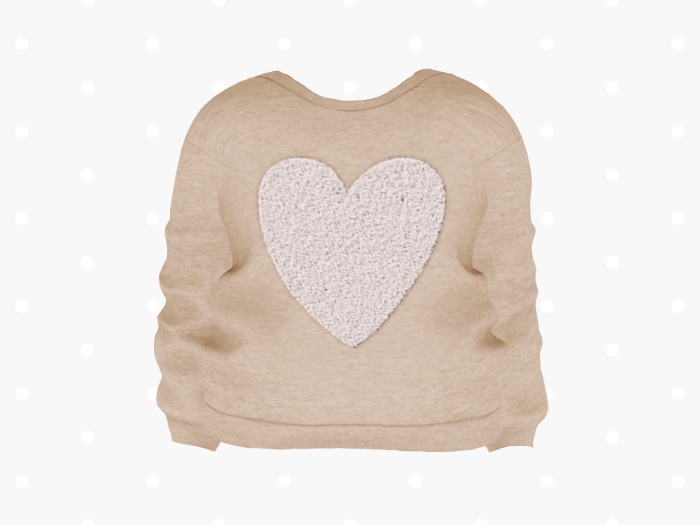 Bloom Heart Sweatshirt (Beige)