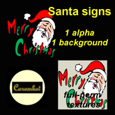 Christmas Santa signs - textures