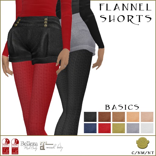 BM Flannel Shorts Basics