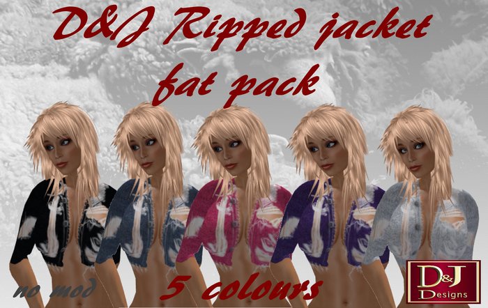 D&J Ripped Jeans Jacket fat pack