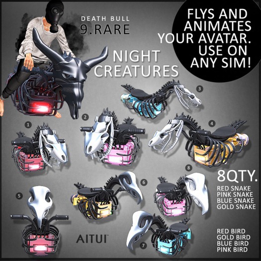 AITUI - Hoverable Night Creatures - Blue Bird