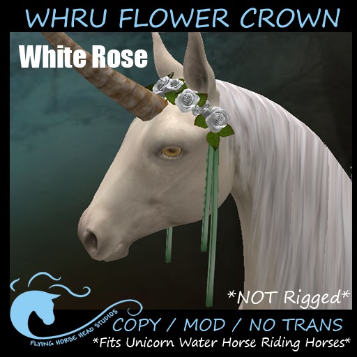 ~FHHS~ WHRU Rose Flower Crown-White