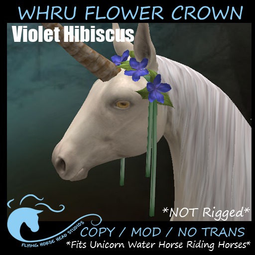~FHHS~ WHRU Hibiscus Flower Crown-Violet