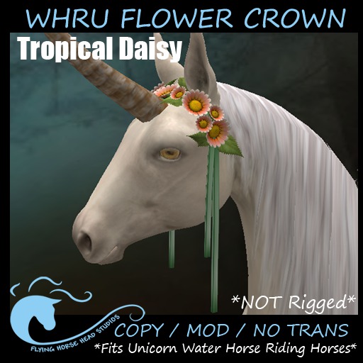 WH Riding Unicorn Flower Crown- Tropical Daisy