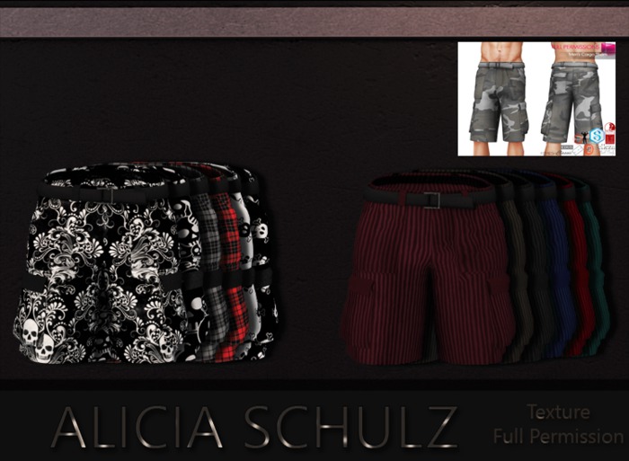 [Alicia Schulz] Texture for FREE GROUP GIFT Mens Cargo Shorts | Slink Male Belleza Jake Signature Gianni Ocacin Gamit SF