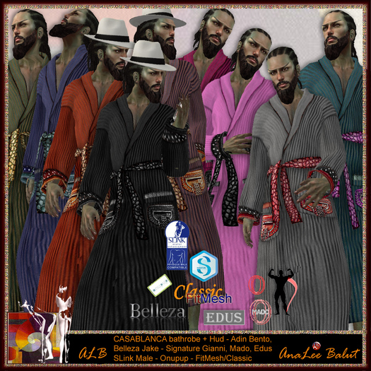 ALB CASABLANCA bathrobe MEN - DEMO MESH - AnaLee Balut - ALB DREAM FASHION