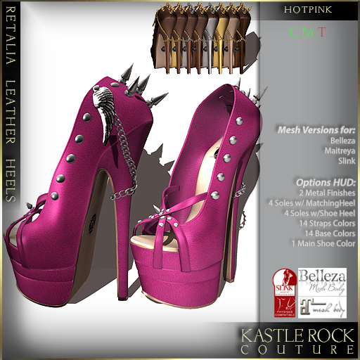 :KR: Retalia Heels - HotPink (Add Me)